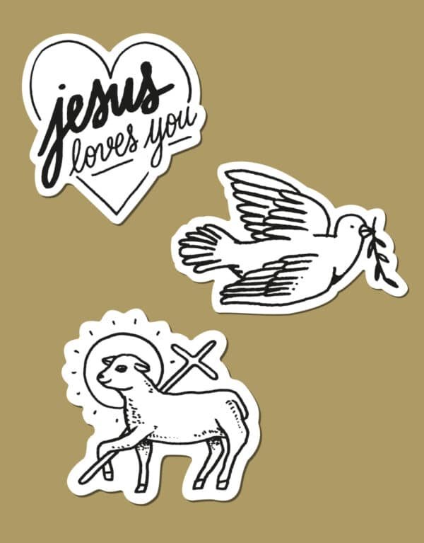Sticker Jesus Loves You - Catho Rétro - Catho Rétro