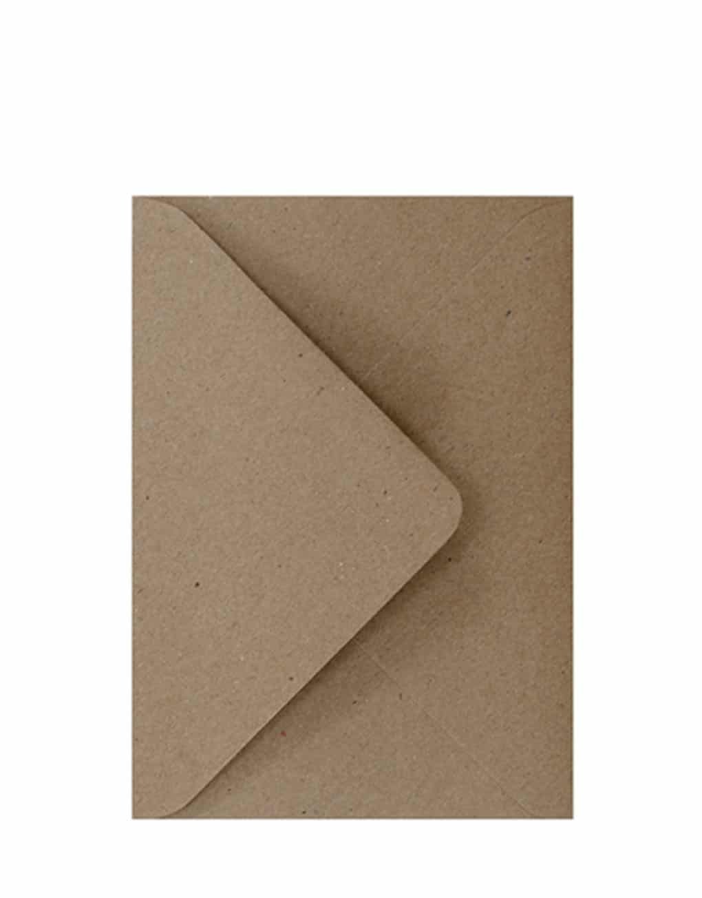 Enveloppe XS papier recyclé kraft - Catho Rétro