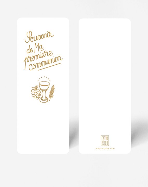 Signet calice OR - "Souvenir de ma première communion" - ©Catho Rétro