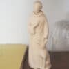 Statue de Saint François et le Loup de Gubbio - bois naturel 15 cm