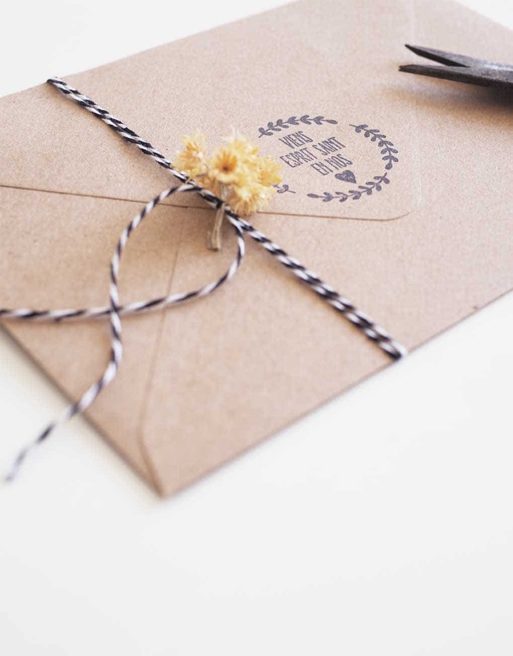 Enveloppes petite carte de vœux enveloppe hot stamping amour papier nacré  mini