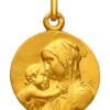 Médaille vierge à l'enfant - Or 18 carats