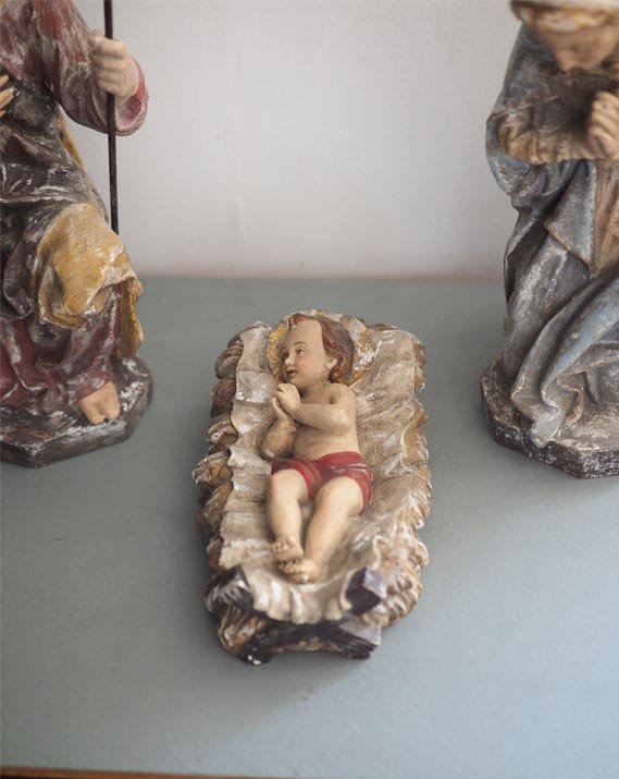 Naissance de Jésus Statue Scène Table Collection de figurines nouveau-né  pour la fête
