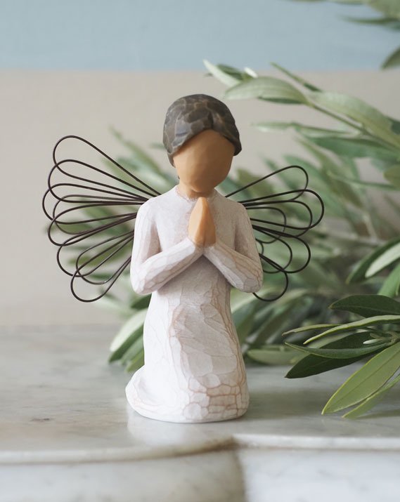 L'ange gardien, guardian angel, jolie statuette à offrir, willow tree