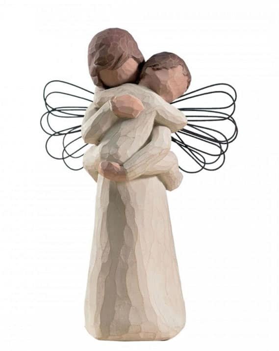 Figurine ange gardien et petite fille - Wendt & Kühn - Catho Rétro