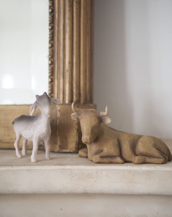 Figurines boeuf et chèvre