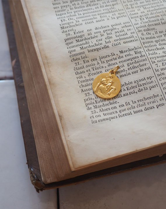 Médaille saint Christophe en or 18 carats