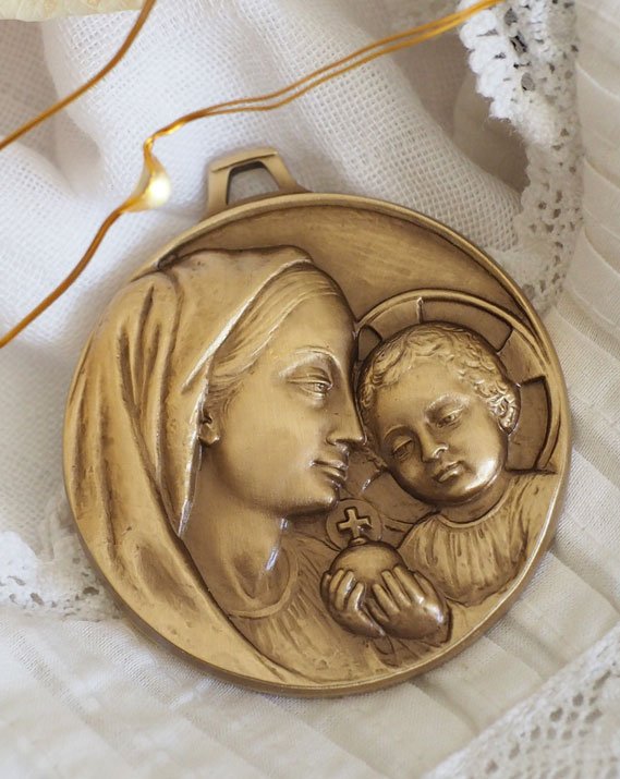 Un + Bronze + Nouveaux Parents + Couche Pour Bébé + Médaille Commémorative  + Piece De Décision + Cadeau De Noël, Mode en ligne