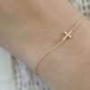 bracelet croix en diamants or 18 carats