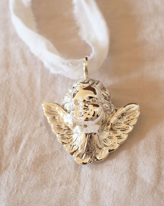 Médaille de berceau tête d'ange