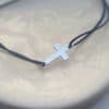 Bracelet croix personnalisable or blanc 18 carats