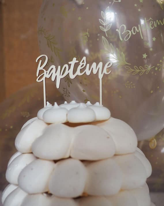 CAKE TOPPER “BAPTÊME” EN BOIS