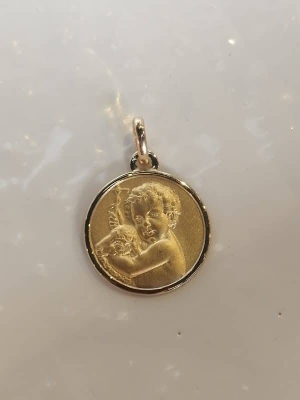 Médaille or 18 carats Agneau de Dieu
