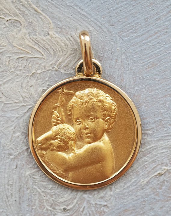 Médaille Agneau de Dieu | Or 18 carats