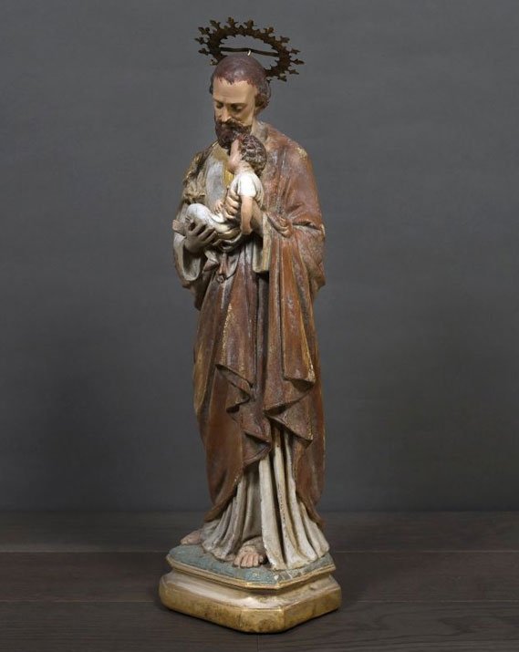Statue Saint Joseph à l'Enfant Jésus