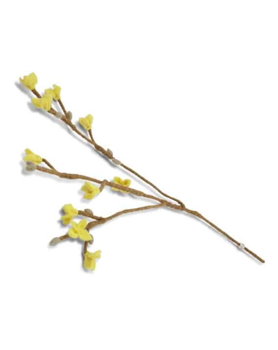 Branche de fleurs jaunes - 60 cm