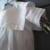 Robe de baptême col marin avec béguin, chaussons