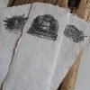Signet gravure rétro en papier coton - 3 modèles