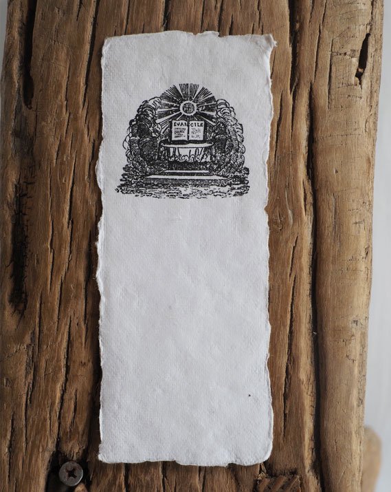 Signet gravure rétro noire en papier coton - ©Catho Rétro