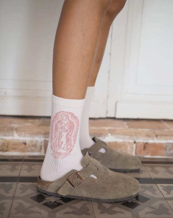 Chaussettes Guadalupe rose