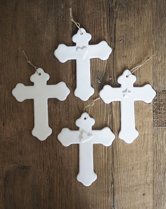 Coffret croix trilobée en céramique - ©Catho Rétro