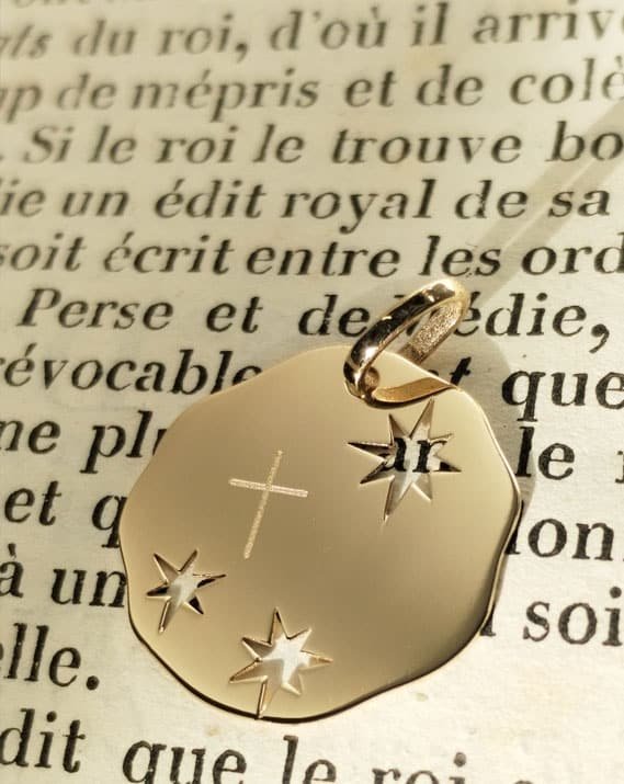 Médaille Céleste or 18 carats