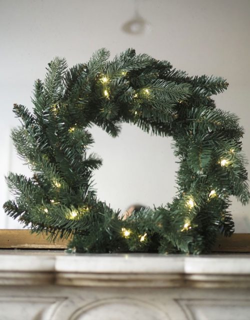 Couronne de Noël lumineuse LED - 45cm