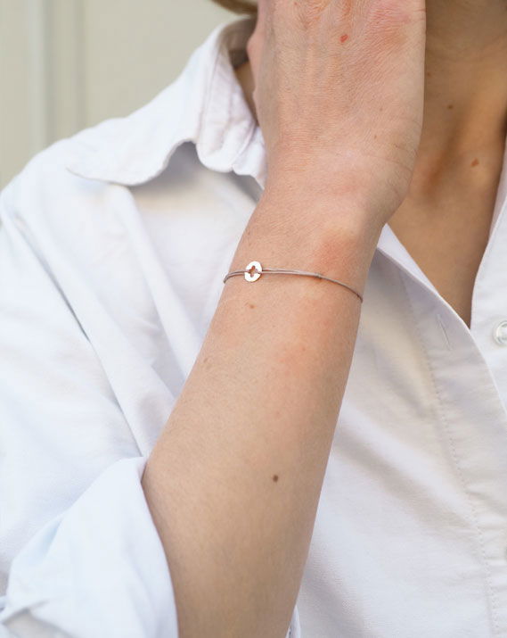 Bracelet minotte Croix romane | Or 18 carats