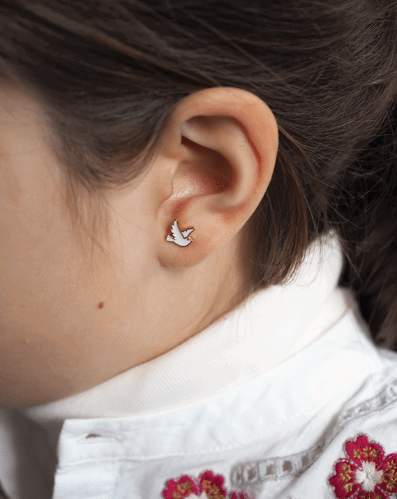 Boucles d'oreilles enfant Lumen Caeli plaquées or