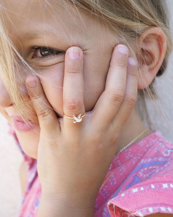 Bague enfant Paloma plaquée or