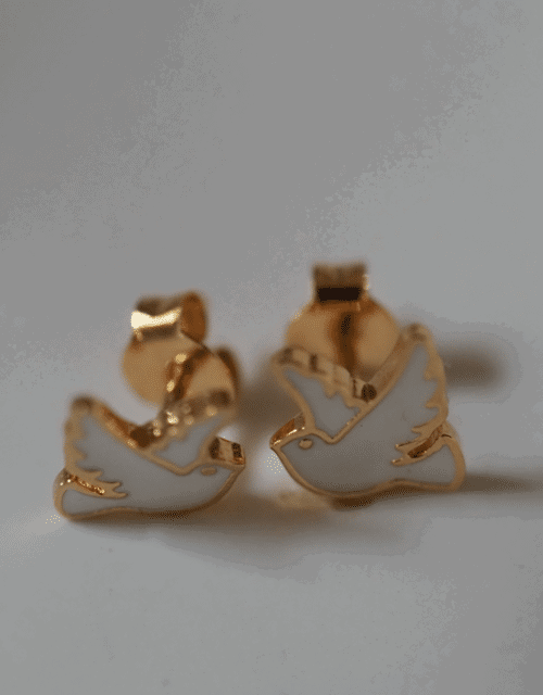 Boucles d'oreilles enfant Lumen Caeli plaquées or