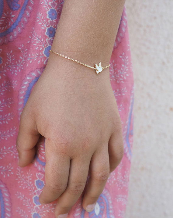 Bracelet enfant Paloma plaqué or