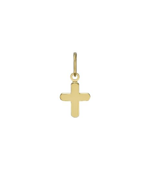Croix polie 10 mm | Or 18 carats